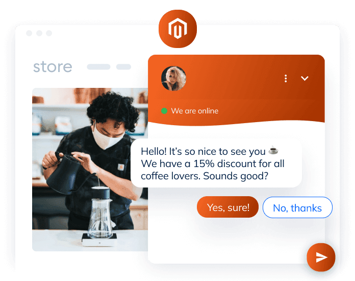 LIVE CHAT AND AUTOMATION FOR MAGENTO