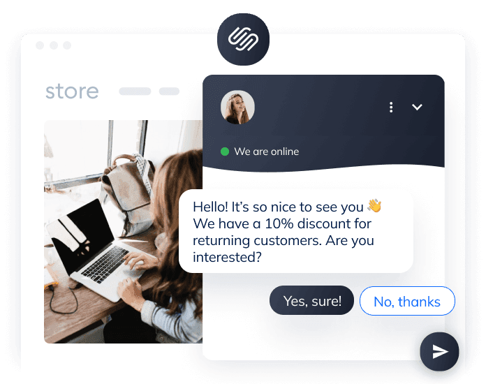 LIVE CHAT AND AUTOMATION FOR SQUARESPACE